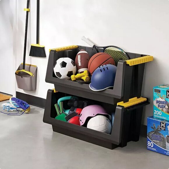 Member's Mark Heavy Duty Large Stackable Storage Bin, 37.1" L x 16.0" D x 13.8" - Picture 3 of 4